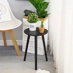 GENERICO - Soporte Alto Para Maceteros, Plantas Mesa Auxiliar Multiuso Negro 52cm Alto