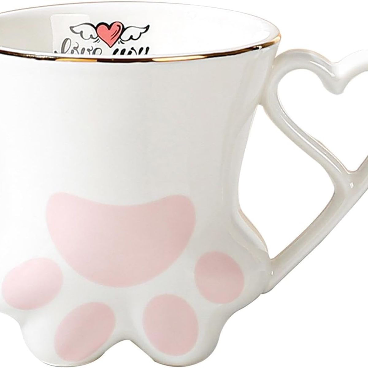 GENERICO - Taza Mug Patita De Gato Cup Hermoso Regalo Original Catlover Blanco