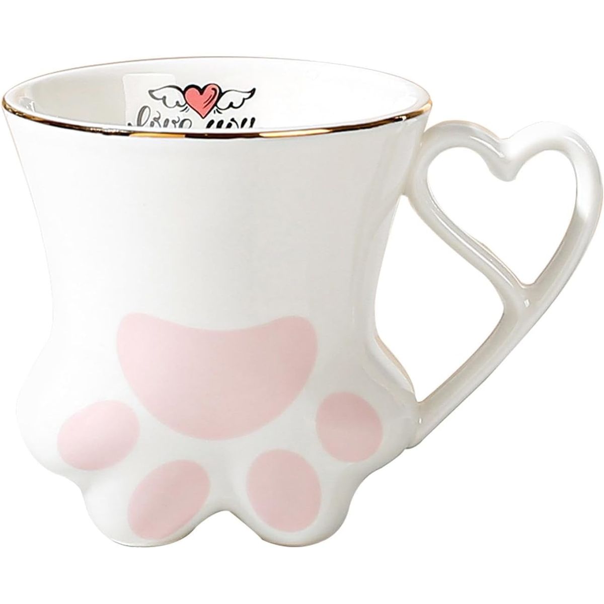 GENERICO - Taza Mug Patita De Gato Cup Hermoso Regalo Original Catlover Blanco