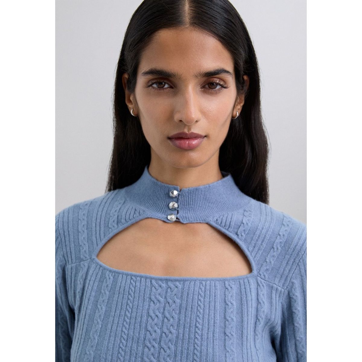 SCALPERS - Jersey Cable Knit Abertura