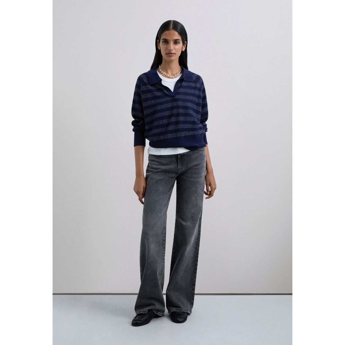 SCALPERS - Jersey Polo Rayas Metalizado