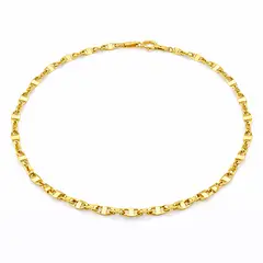 CASABONA - Pulsera Oro Amarillo 18K con Eslabones Calados Estilo Singapur