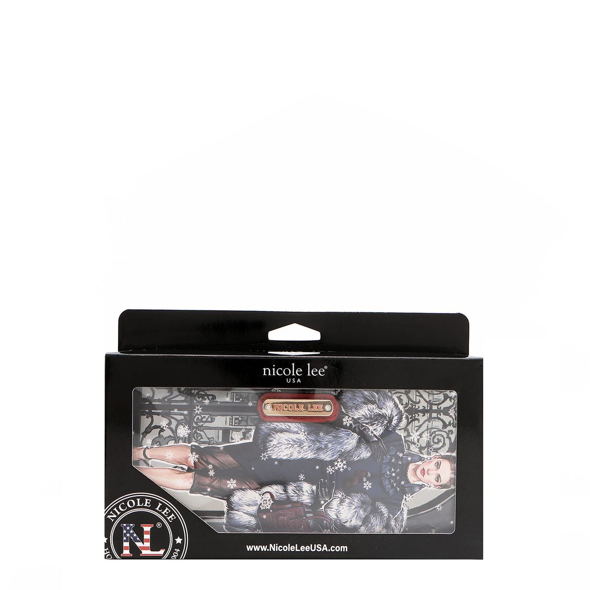 NICOLE LEE - BILLETERA FLEXIBLE MODA SNOWFLAKE