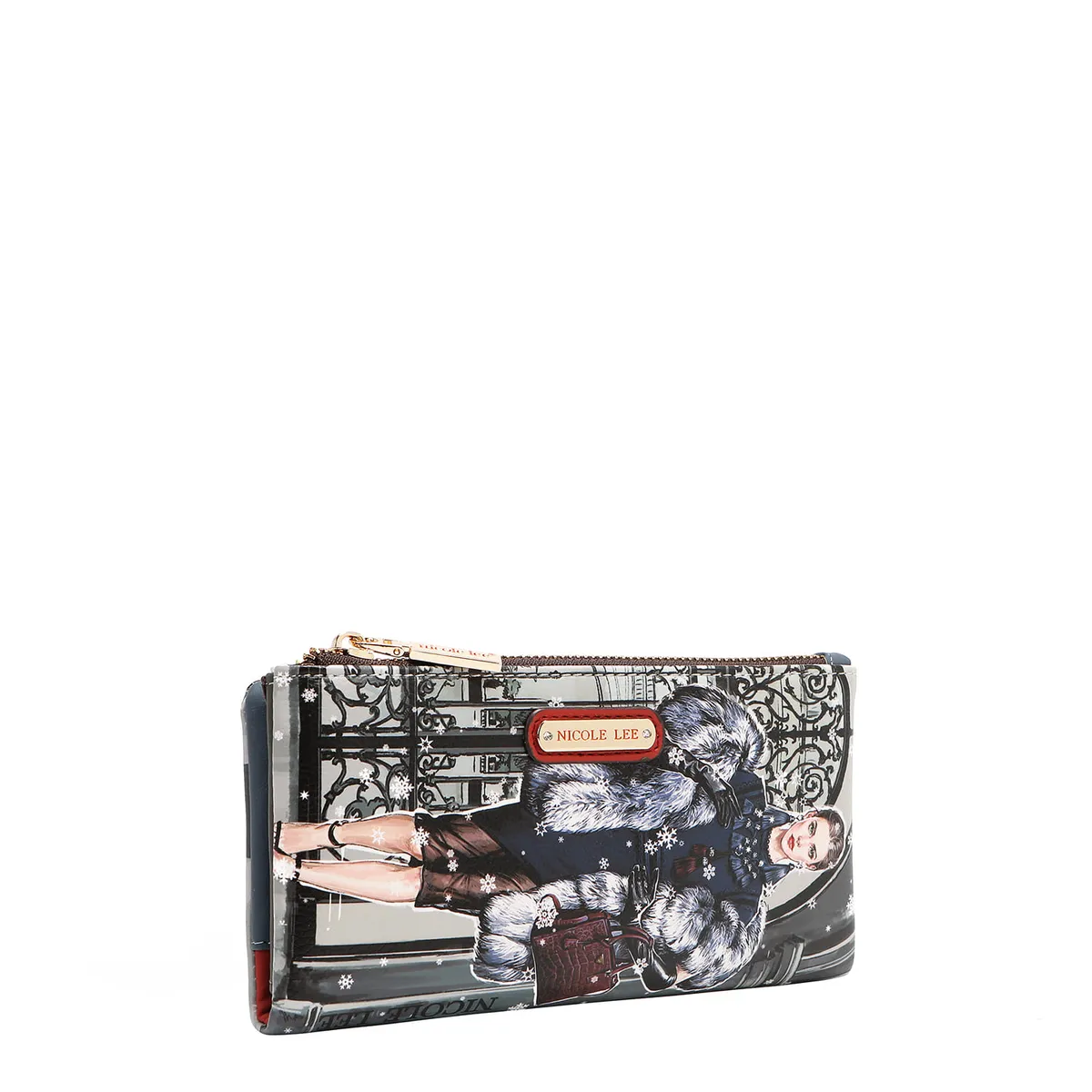 NICOLE LEE - BILLETERA FLEXIBLE MODA SNOWFLAKE