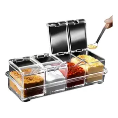 GENERICO - Caja Para Condimentos Cocina Acrílica Para Especias Color Transparente