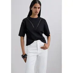 SCALPERS - Polera Con Detalle Encaje