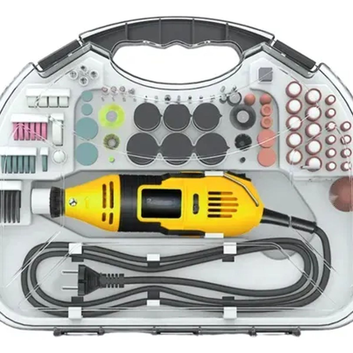 GENERICO - Kit Herramienta Multiproposito Dremel + 92 Piezas 300w