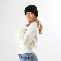 HUMANA - Gorro Lana Rolo Black
