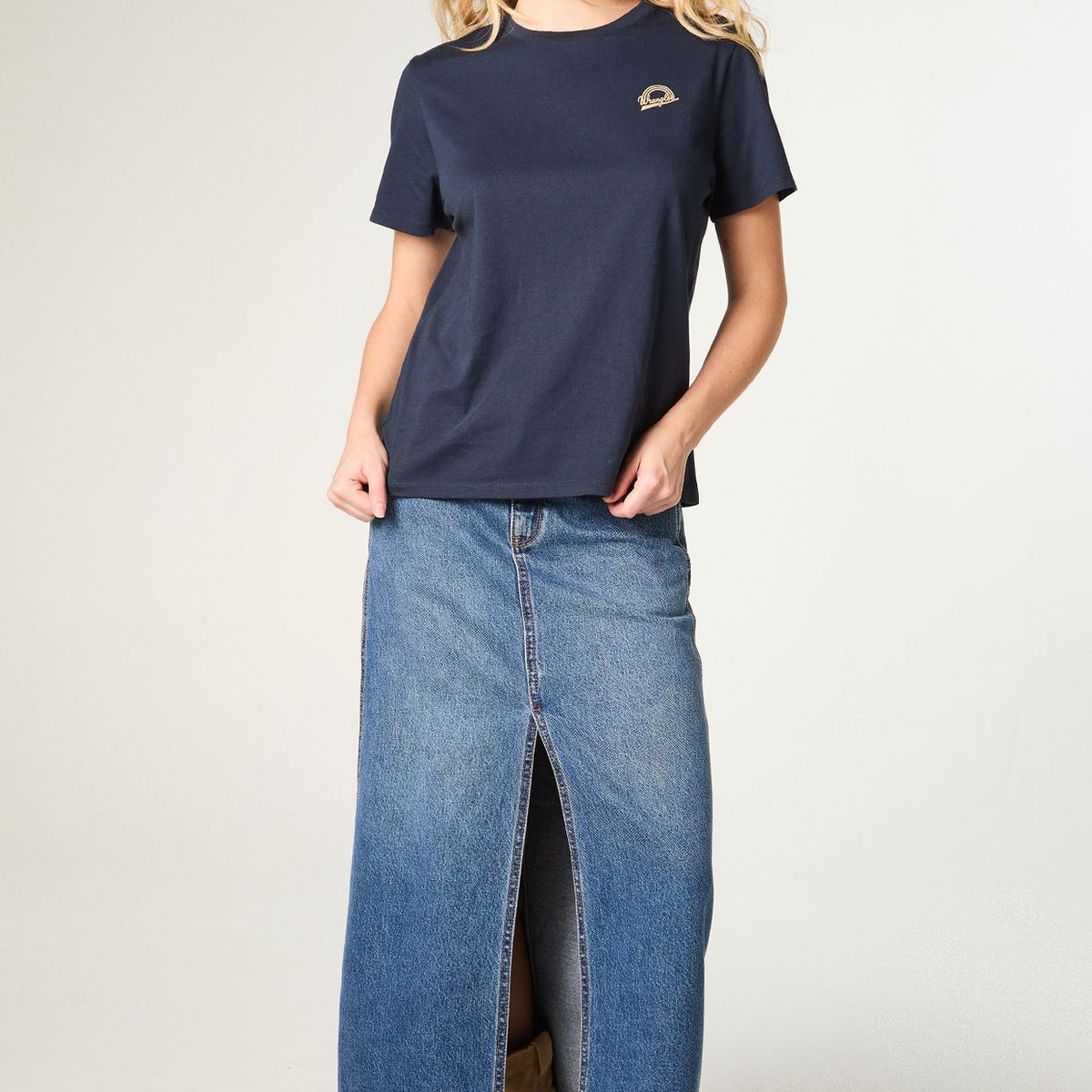 WRANGLER - Polera Mujer Ringer Tee Regular Fit Azul