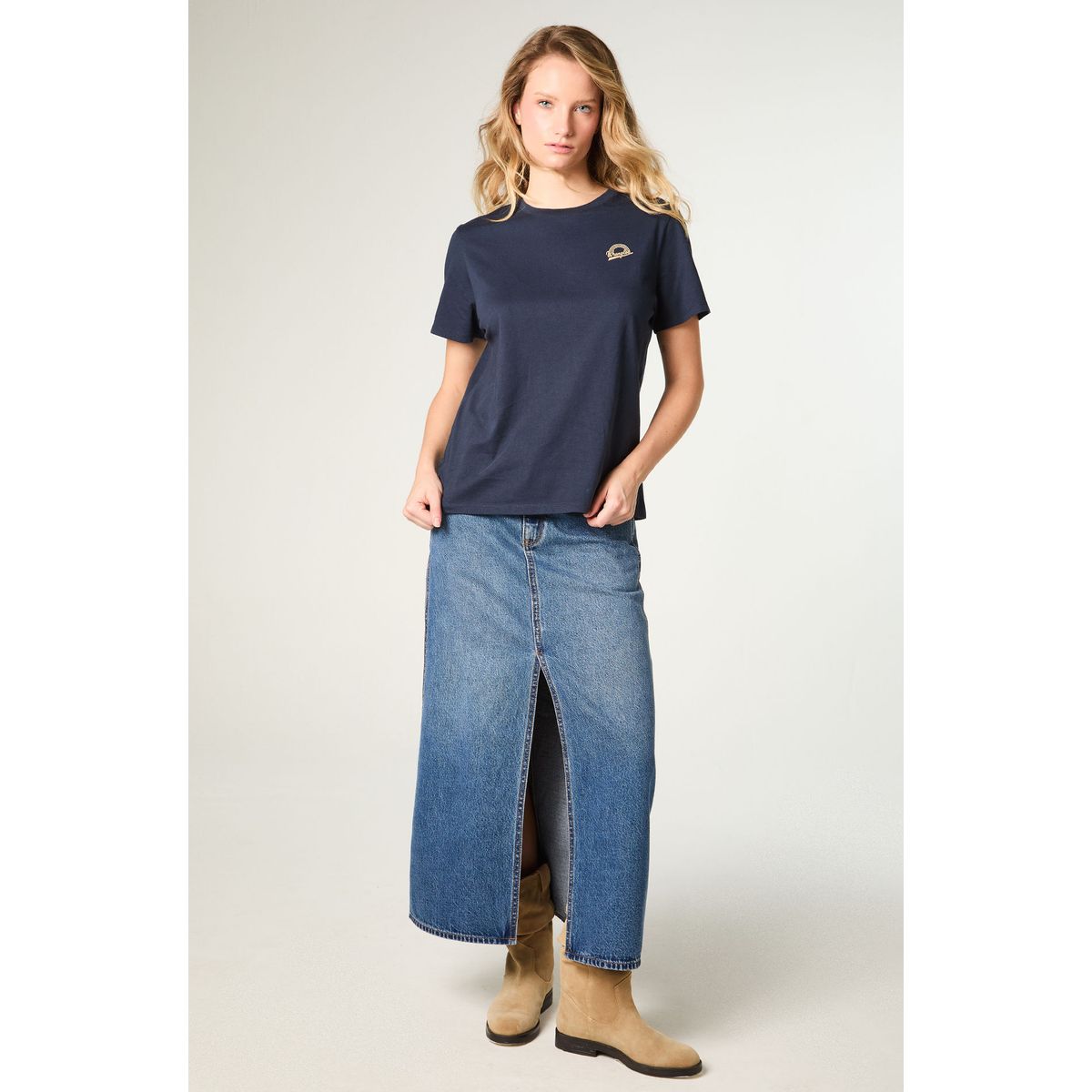 WRANGLER - Polera Mujer Ringer Tee Regular Fit Azul