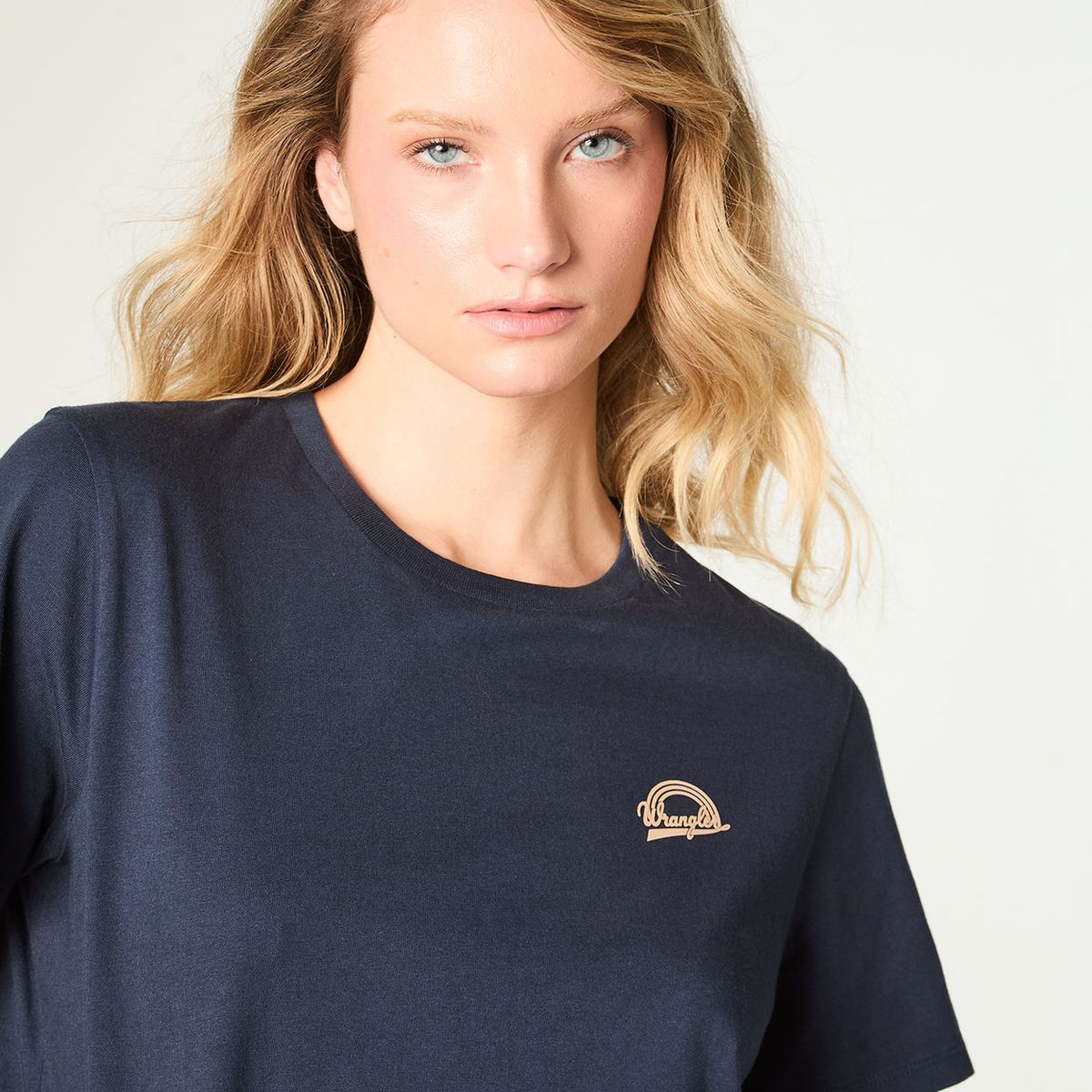 WRANGLER - Polera Mujer Ringer Tee Regular Fit Azul