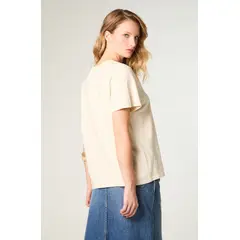 WRANGLER - Polera Mujer Ringer Tee Regular Fit Blanco