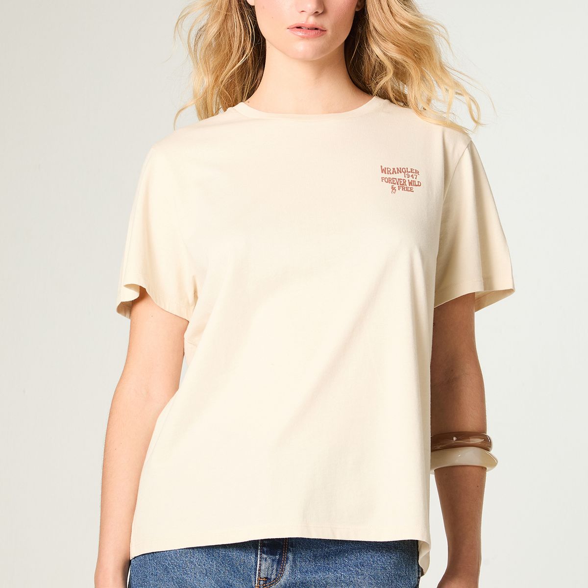WRANGLER - Polera Mujer Ringer Tee Regular Fit Blanco