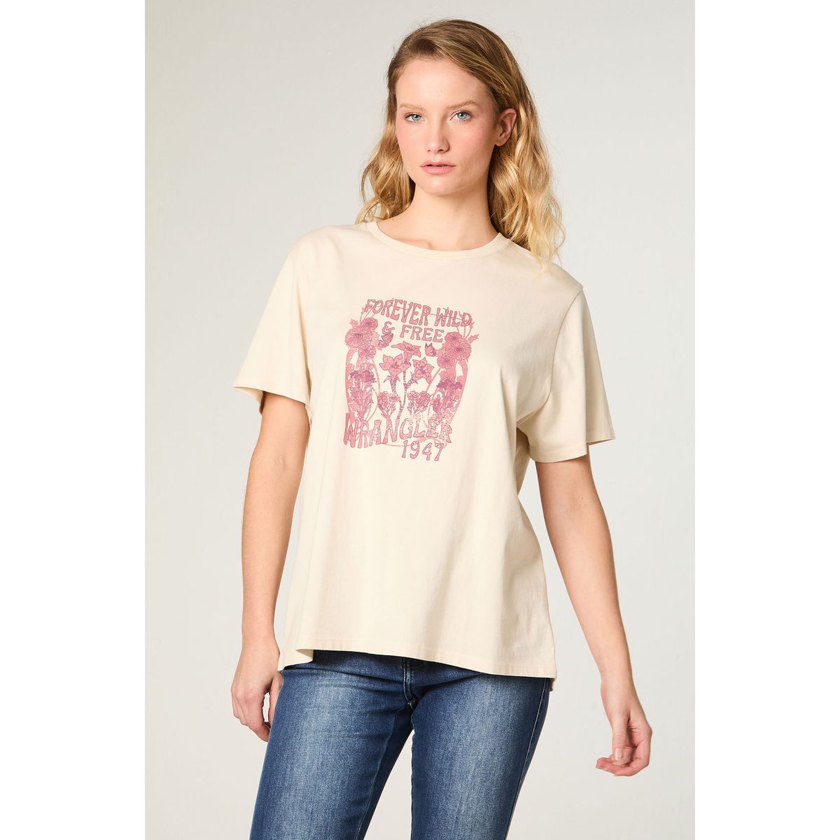 WRANGLER - Polera Mujer Graphic Tee Regular Fit Blanco