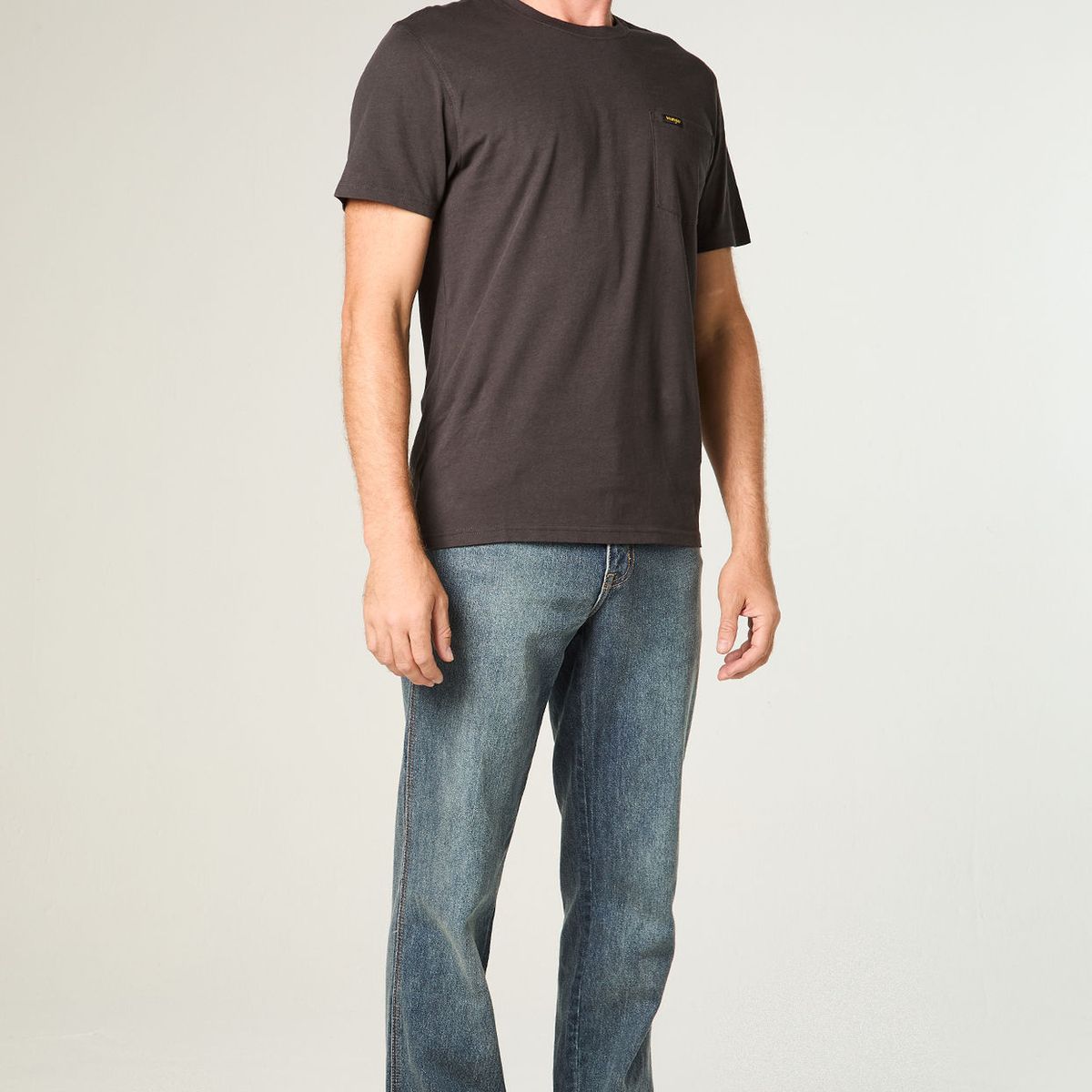 WRANGLER - Polera Hombre Ss Pocket Tee Regular Fit Negro