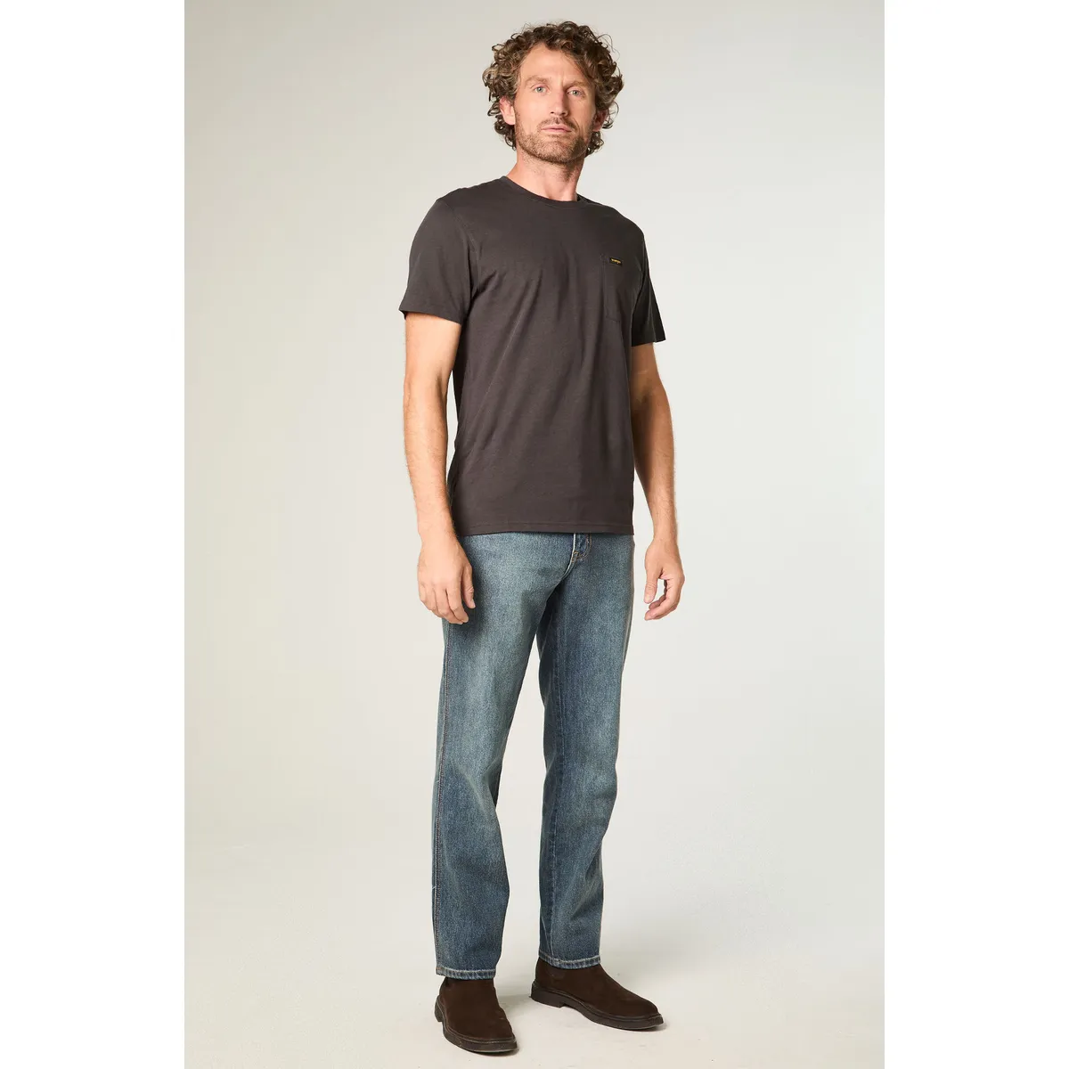 WRANGLER - Polera Hombre Ss Pocket Tee Regular Fit Negro