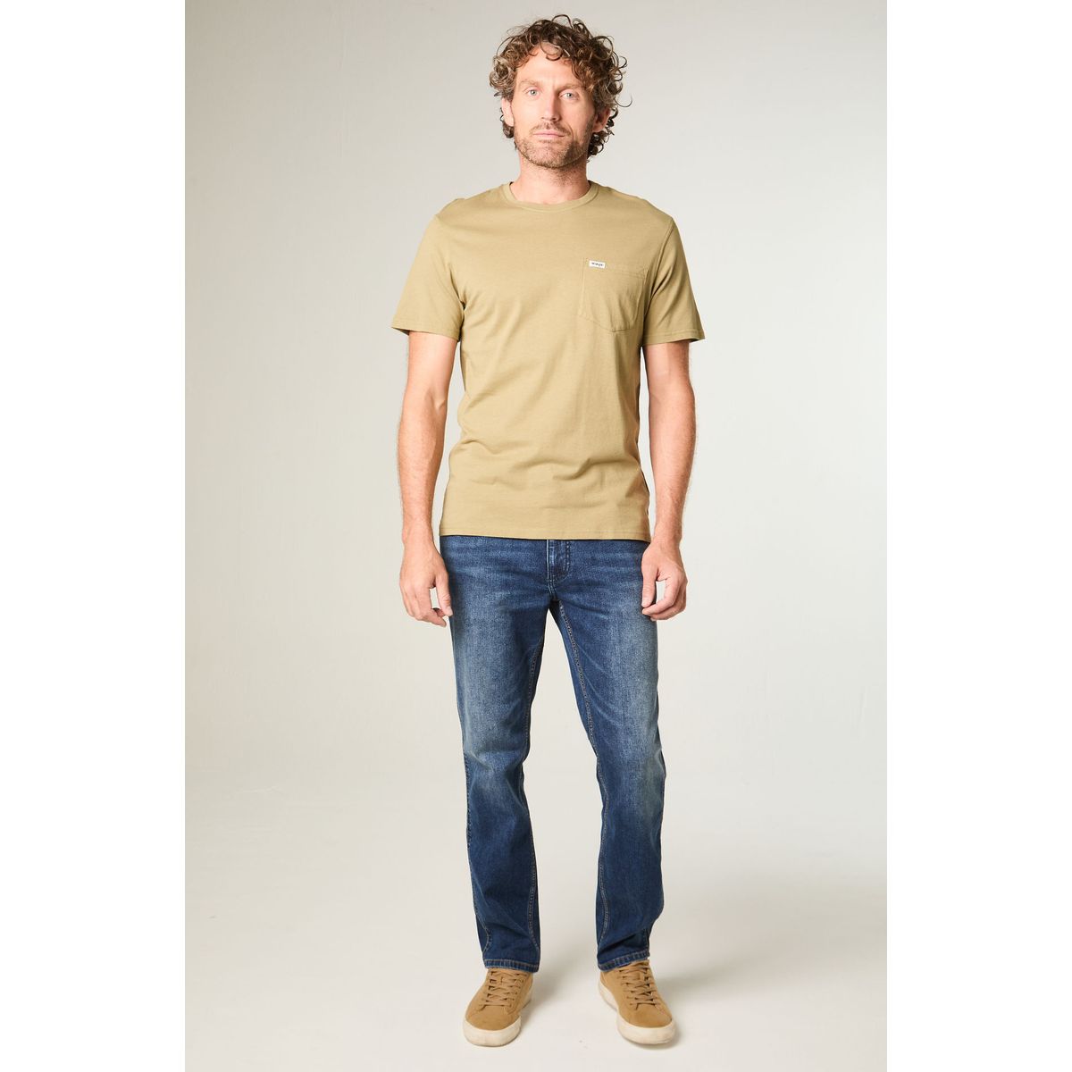WRANGLER - Polera Hombre Ss Pocket Tee Regular Fit Verde Militar