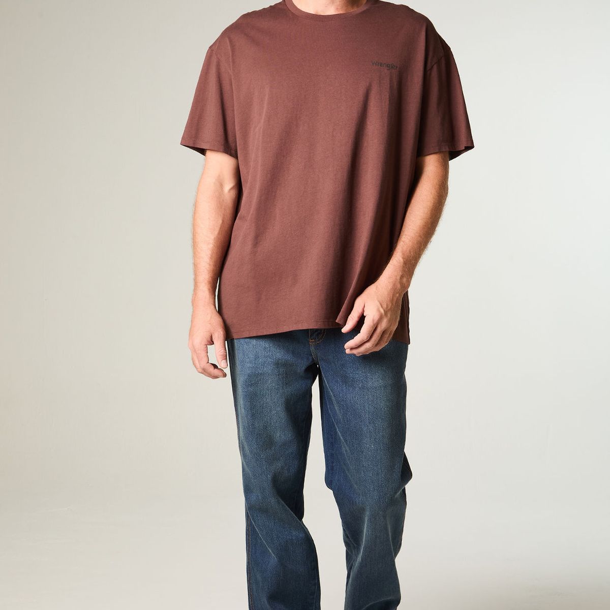 WRANGLER - Polera Hombre Ss Vintage Tee Regular Fit Café
