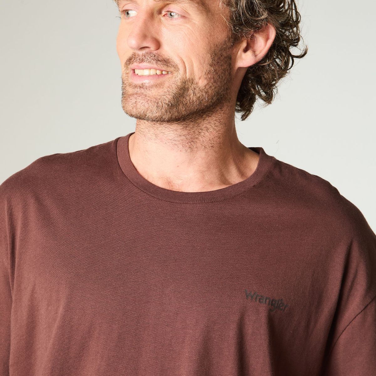 WRANGLER - Polera Hombre Ss Vintage Tee Regular Fit Café