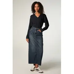 LEE - Polera Mujer Regular Negro Henley