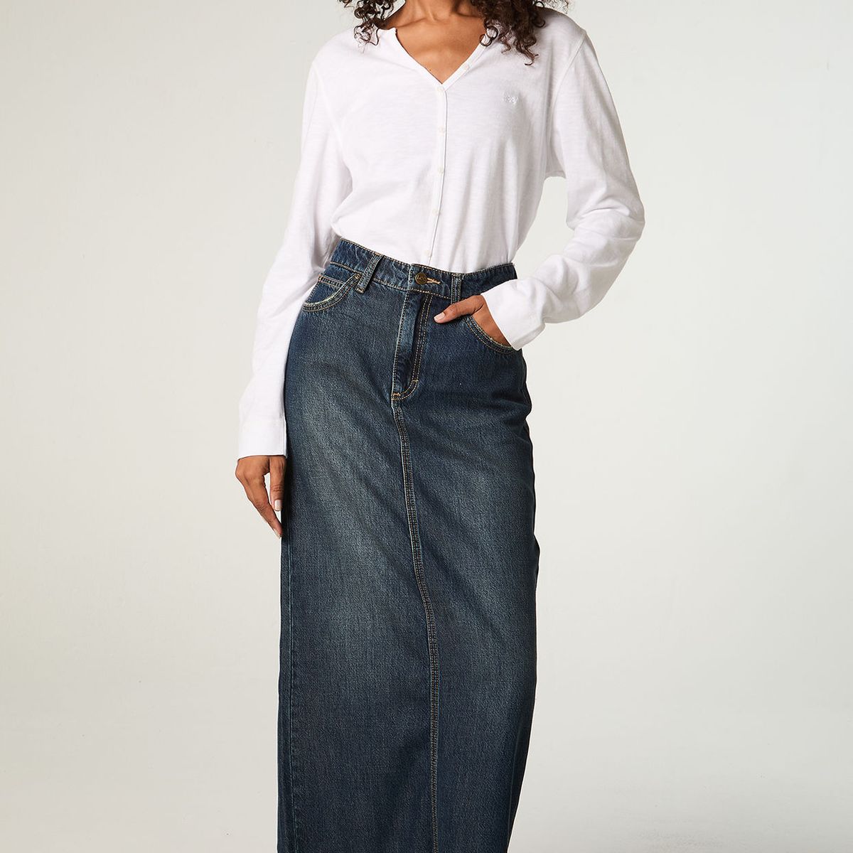 LEE - Polera  Mujer Regular Ecru Henley