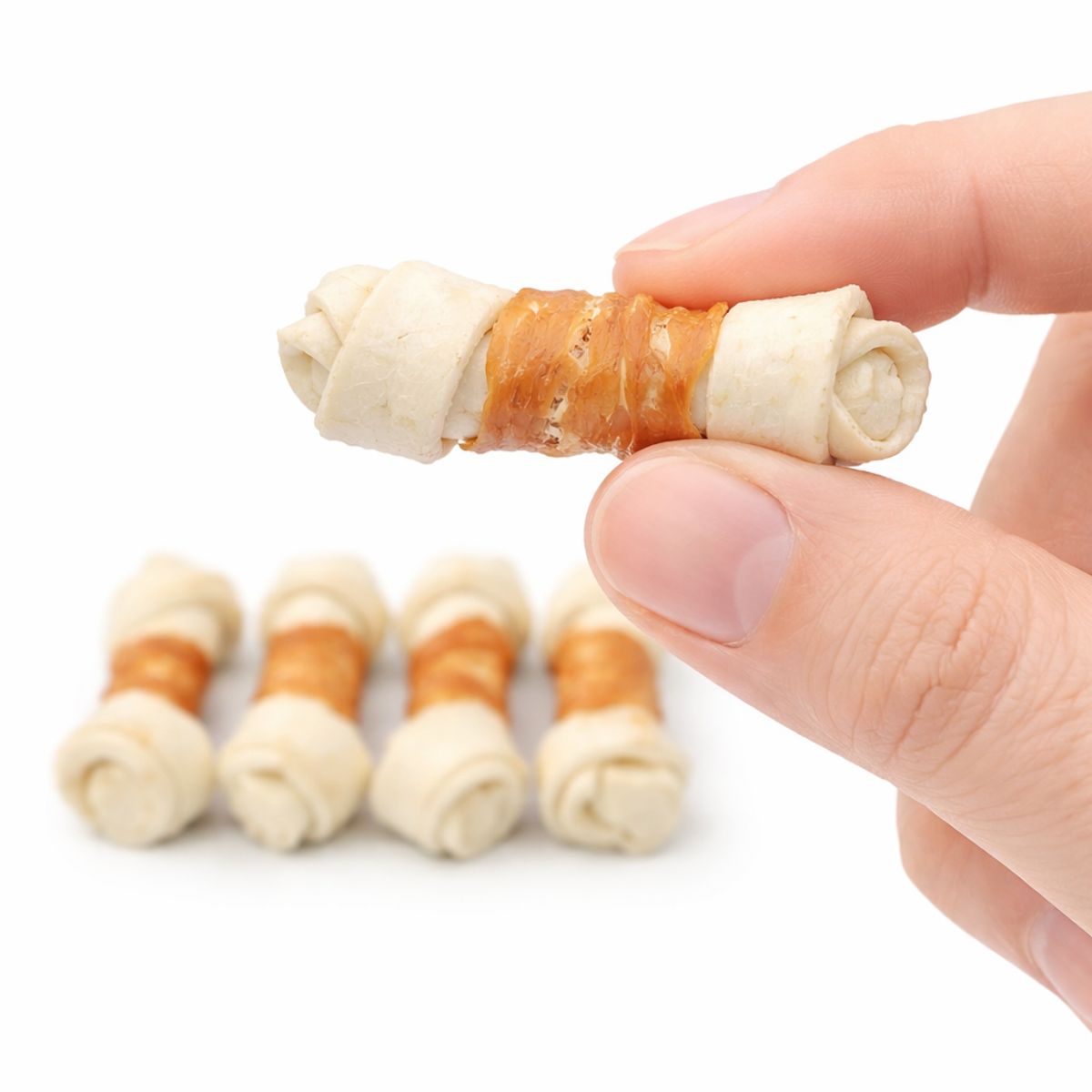 GENERICO - Snack Natural para Perros Vacuno Envueltos en Pollo Huesitos 100 gr Krocan