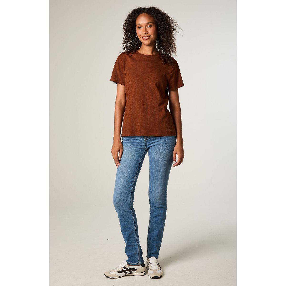 LEE - Polera  Mujer Regular Ladrillo Pocket Tee