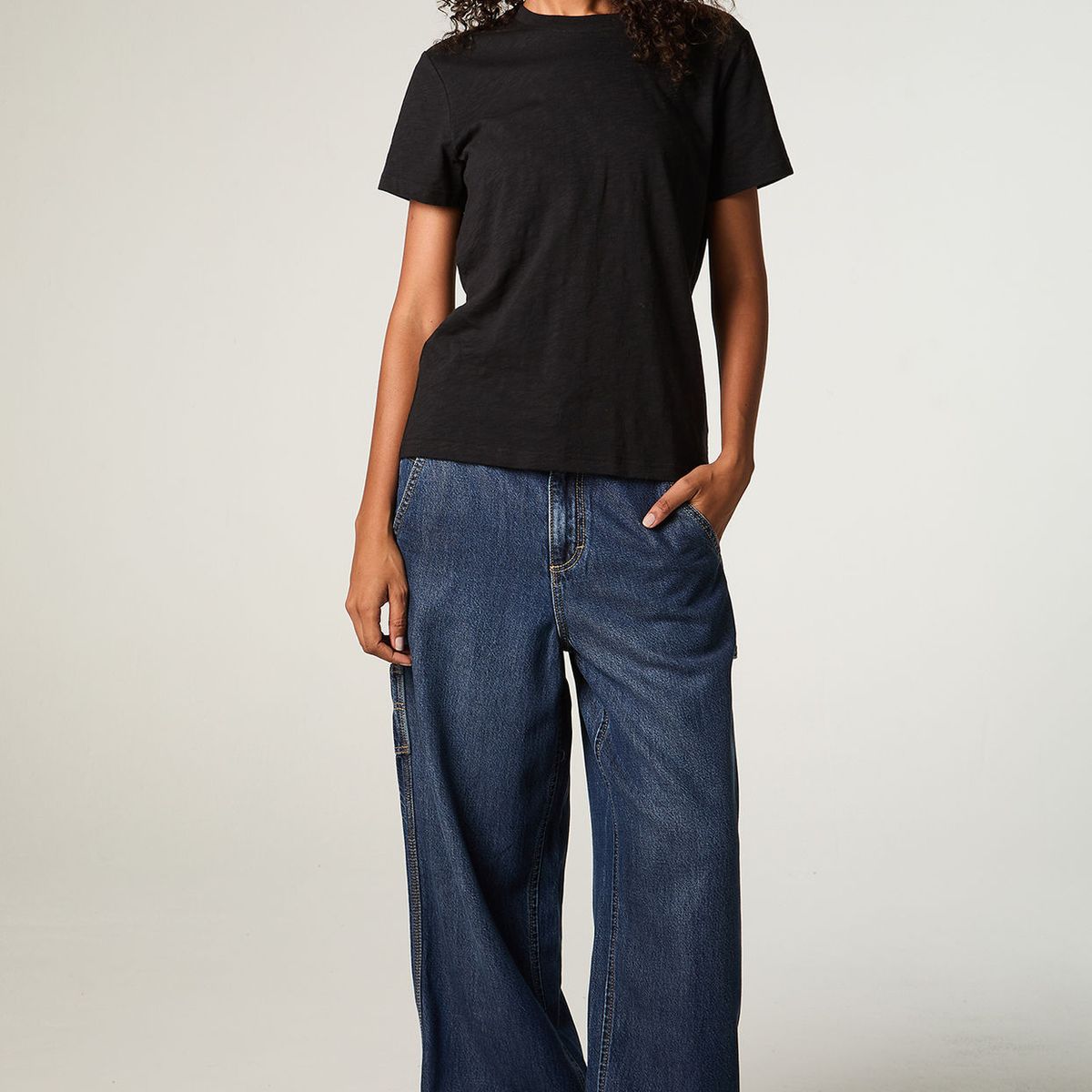 LEE - Polera  Mujer Regular Negro Pocket Tee