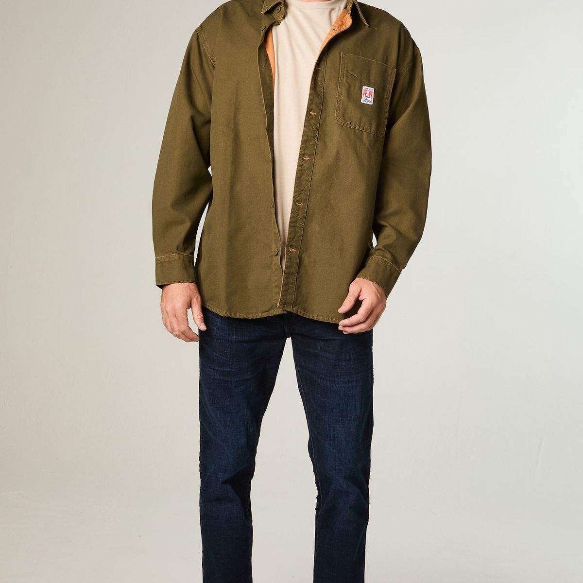 WRANGLER - Sobrecamisa Hombre 1 Pocket Oversize Fit Café Claro