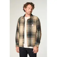 WRANGLER - Sobrecamisa Hombre Ls Resort Oversize Fit Verde Militar