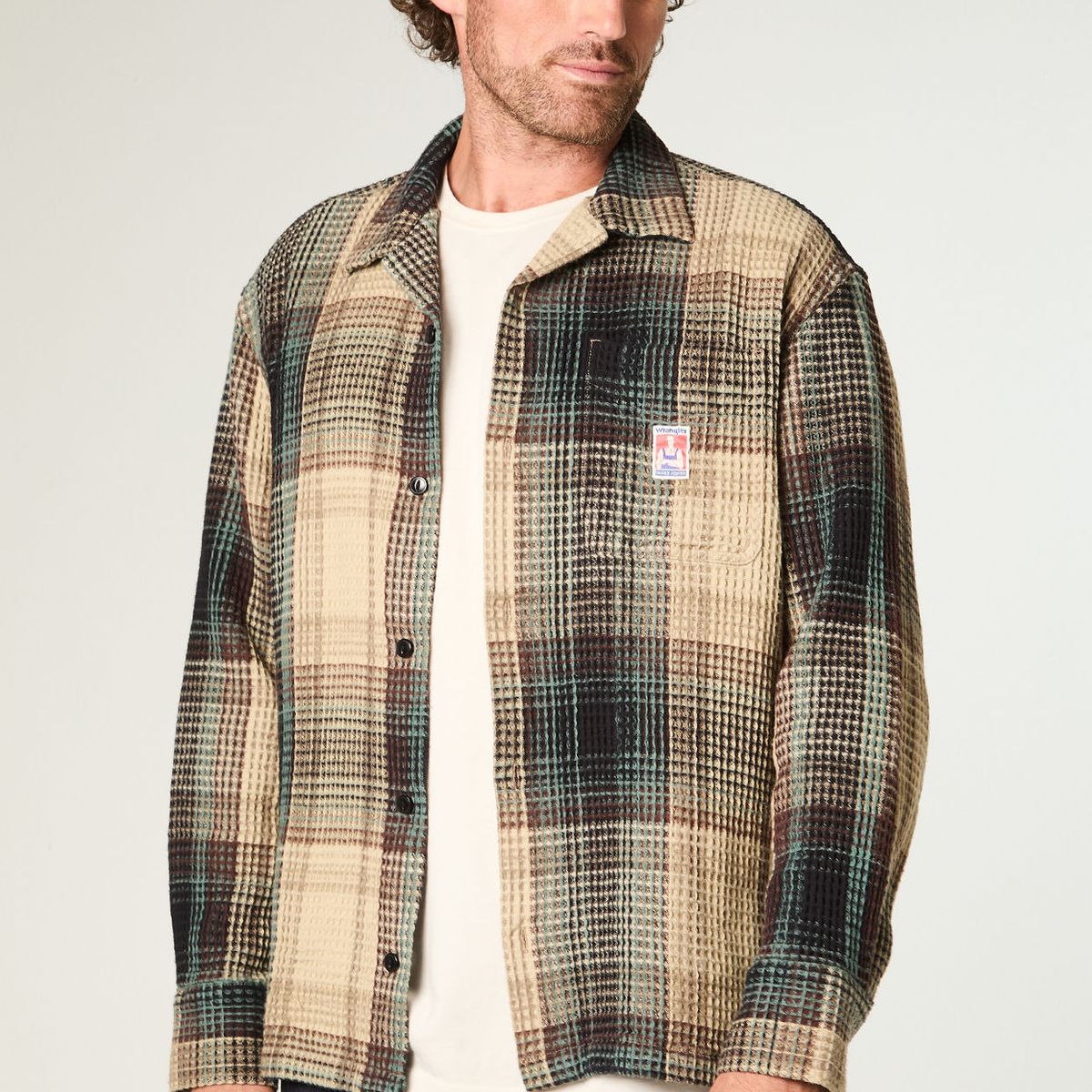 WRANGLER - Sobrecamisa Hombre Ls Resort Oversize Fit Verde Militar