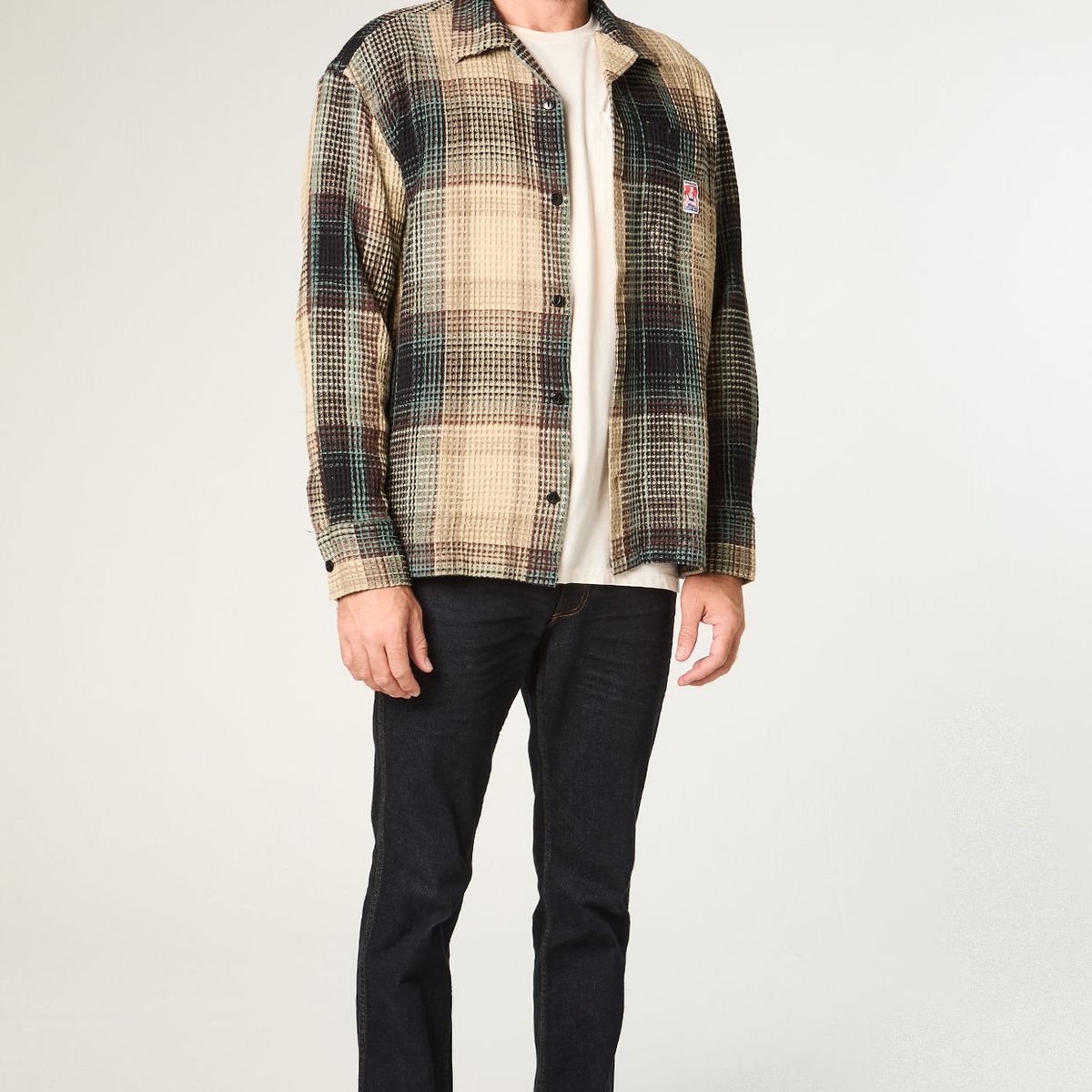WRANGLER - Sobrecamisa Hombre Ls Resort Oversize Fit Verde Militar