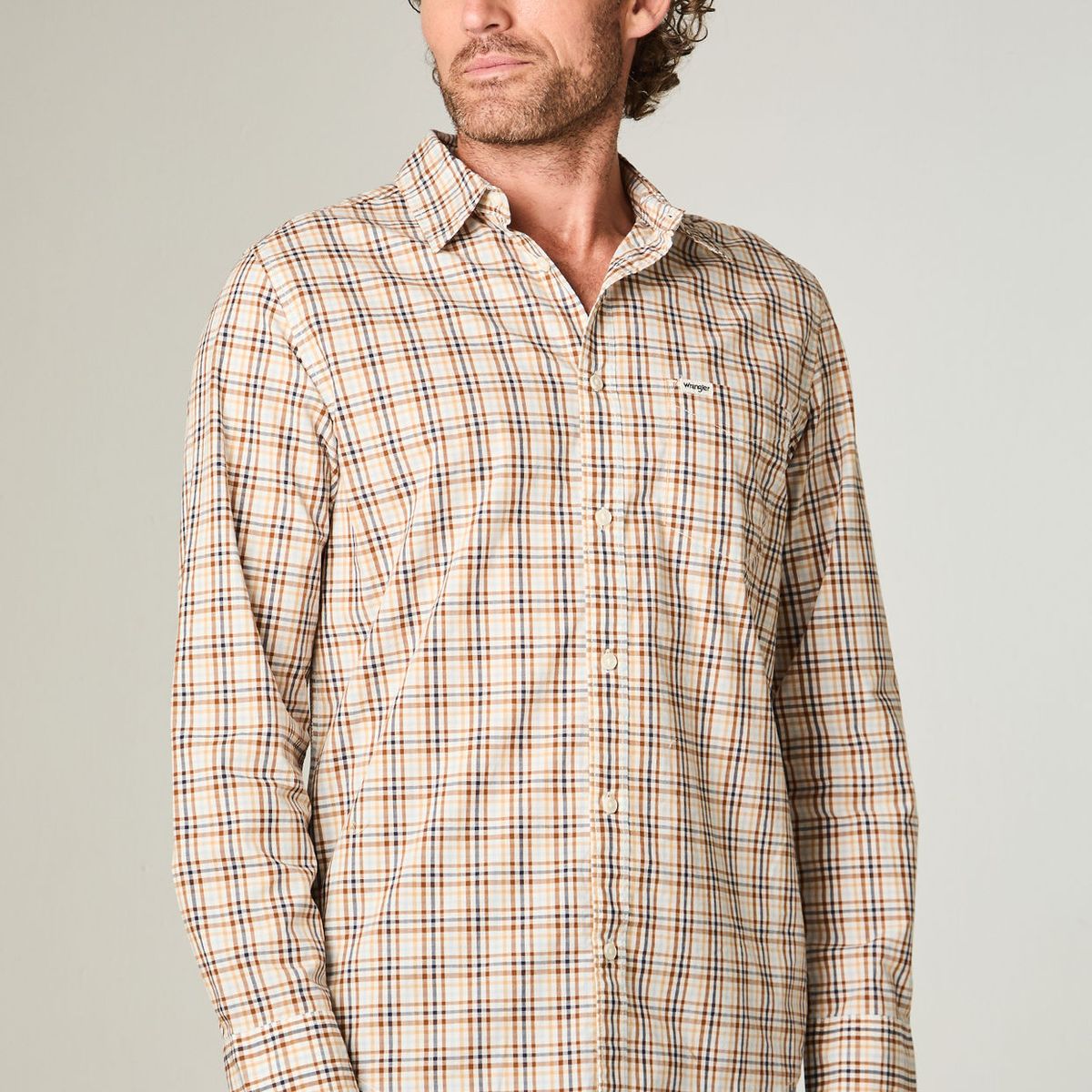 WRANGLER - Camisa Hombre 1 Pocket Poplin Regular Fit Blanco