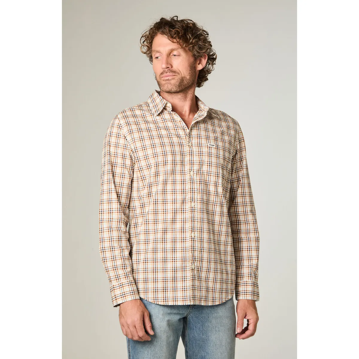WRANGLER - Camisa Hombre 1 Pocket Poplin Regular Fit Blanco