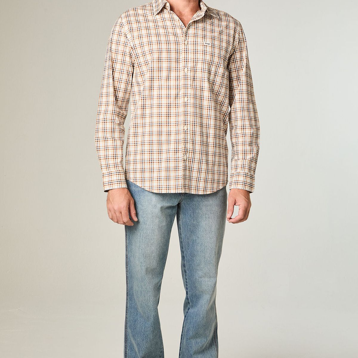 WRANGLER - Camisa Hombre 1 Pocket Poplin Regular Fit Blanco