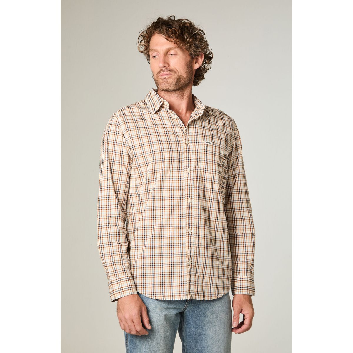 WRANGLER - Camisa Hombre 1 Pocket Poplin Regular Fit Blanco