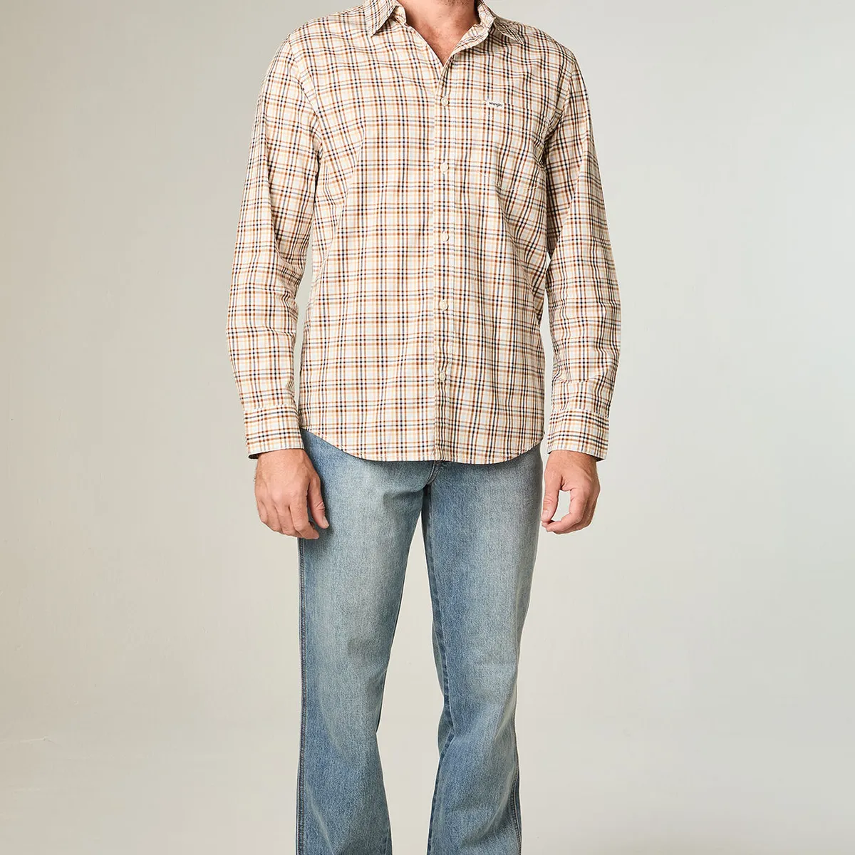 WRANGLER - Camisa Hombre 1 Pocket Poplin Regular Fit Blanco