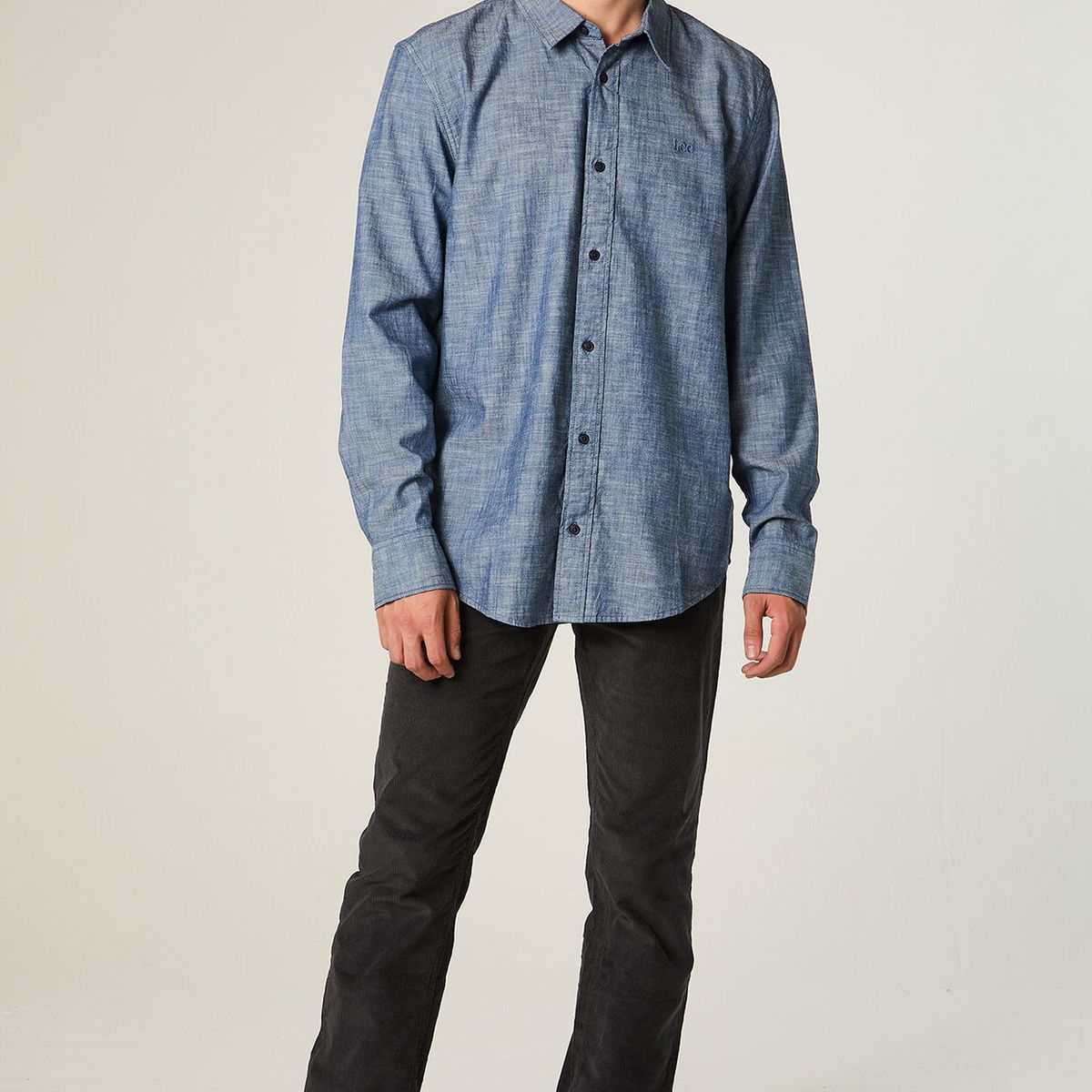 LEE - Camisa  Hombre Clean Regular Celeste