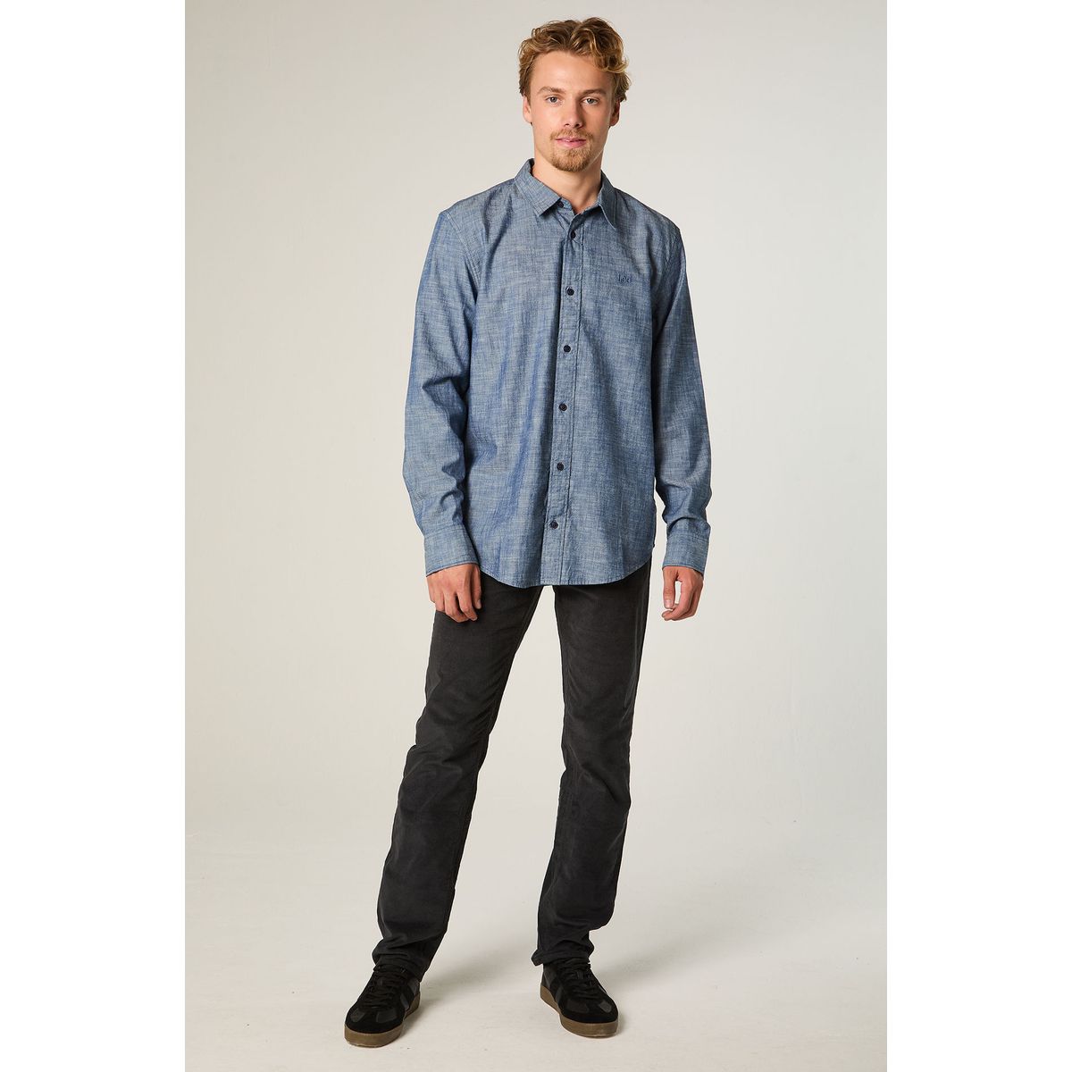 LEE - Camisa  Hombre Clean Regular Celeste