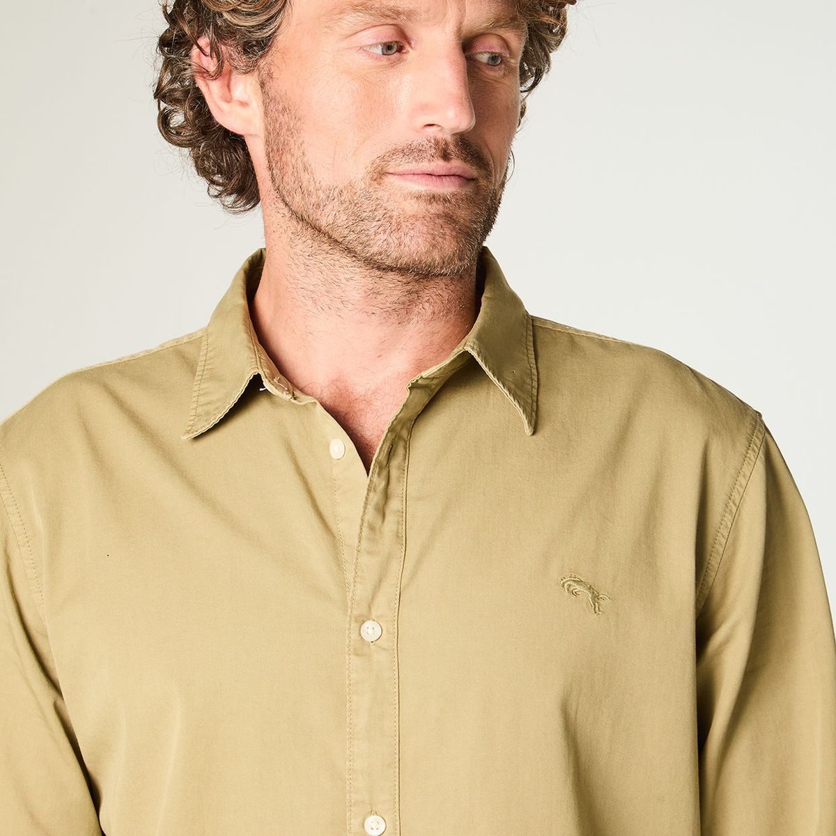 WRANGLER - Camisa Hombre Ls No Pocket Regular Fit Verde