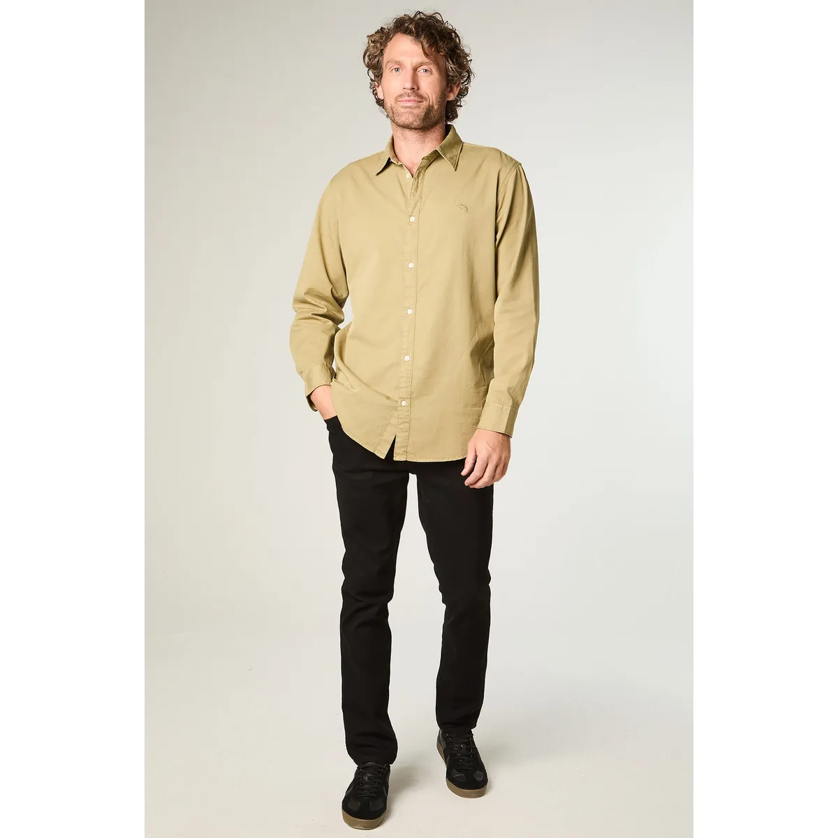 WRANGLER - Camisa Hombre Ls No Pocket Regular Fit Verde