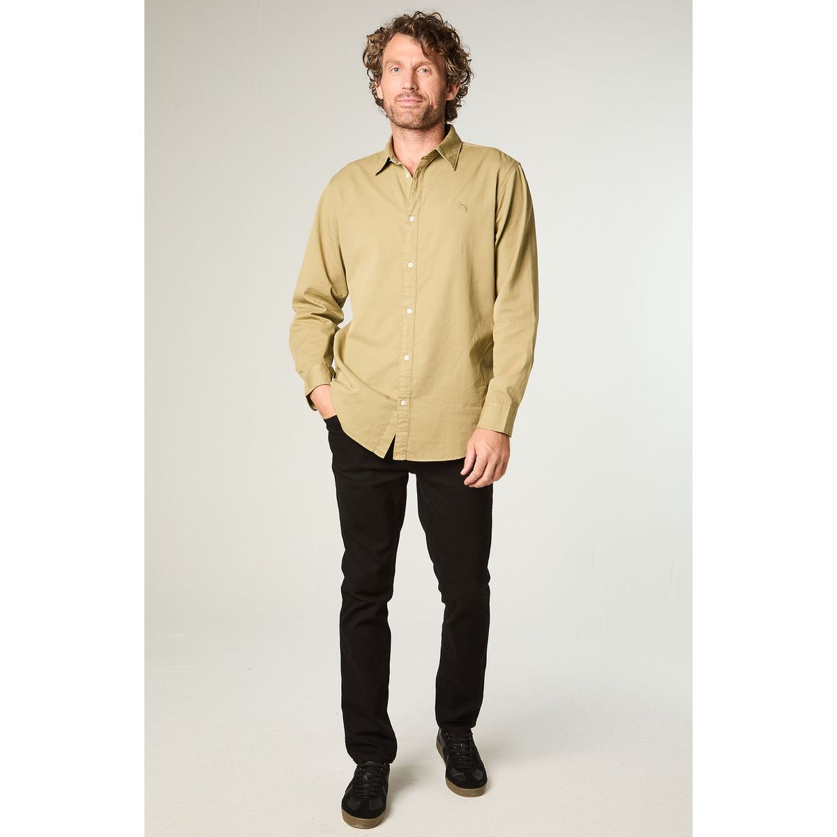 WRANGLER - Camisa Hombre Ls No Pocket Regular Fit Verde