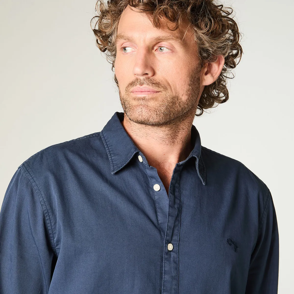 WRANGLER - Camisa Hombre Ls No Pocket Regular Fit Azul