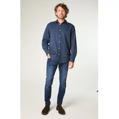 WRANGLER - Camisa Hombre Ls No Pocket Regular Fit Azul