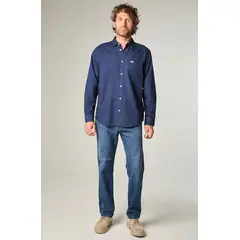 WRANGLER - Camisa Hombre Ls 1 Pocket Regular Fit Azul