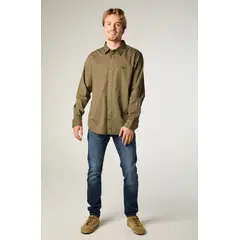 LEE - Camisa Hombre Regular Verde Bordado