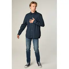 LEE - Camisa Hombre Regular Azul Bordado