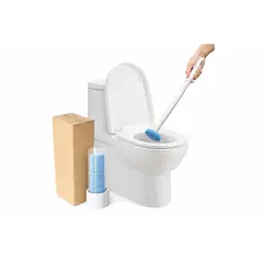 TEVERE - Cepillo Limpiador Inodoro Wc + 6 Cargas