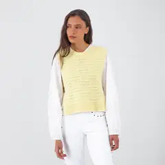RAINDOOR - Vest Tejido Butter Yellow