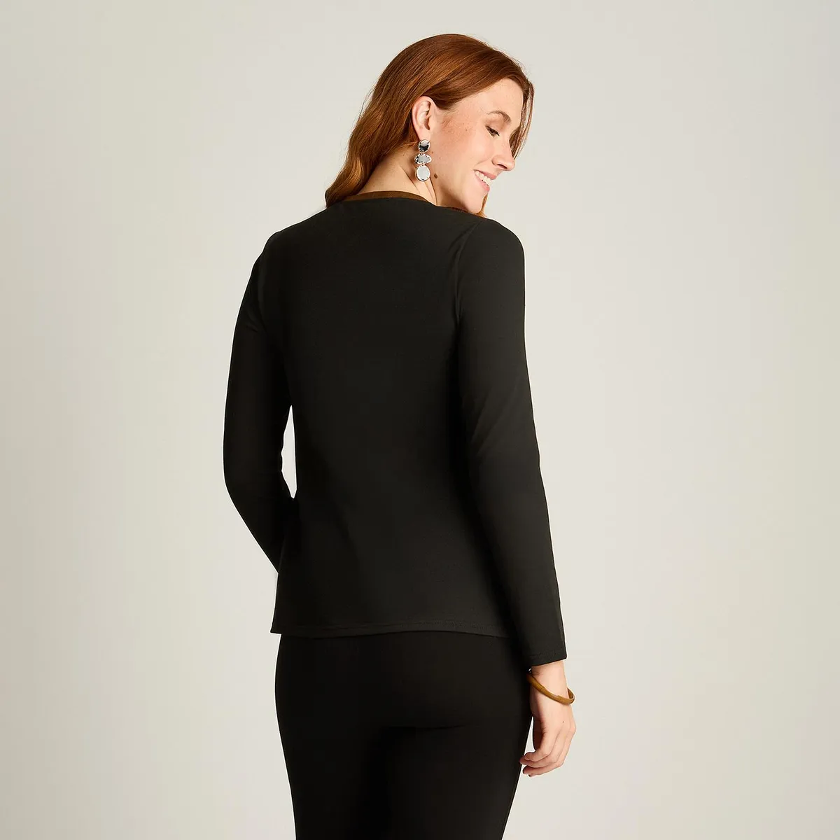 LORENZO DI PONTTI - Polera Estampada Mujer Negro